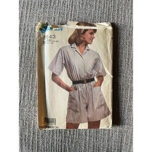 Simplicity 8643 Vintage 1988 Easy to Sew Romper Sewing Pattern Sizes 14-20
